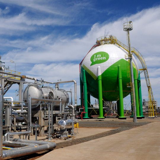 Braskem Planta de Eteno Verde - hier werden „I'm Green“-Polyethylene hergestellt. Braskem Planta de Eteno Verde - hier werden „I'm Green“-Polyethylene hergestellt.