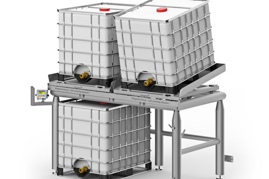 IBC-Wiegestation mit Kippfunktion IBC-Wiegestation mit Kippfunktion