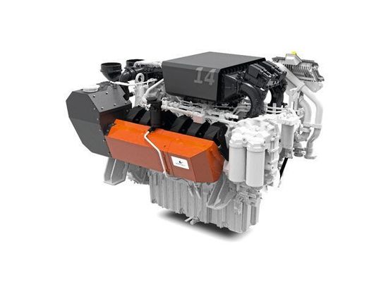 Der neue Hochleistungsmotor Wärtsilä 14 soll durch das neuartige kompakte Konzept, die ökonomischen, betrieblichen und ökologischen Vorzüge neue Maßstäbe setzen. Der neue Hochleistungsmotor Wärtsilä 14 soll durch das neuartige kompakte Konzept, die ökonomischen, betrieblichen und ökologischen Vorzüge neue Maßstäbe setzen.