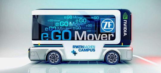 Zusammen mit dem an der RWTH Aachen angesiedelten Start-up e.Go beginnt ZF ab Ende des Jahres mit der Serienproduktion von selbstfahrenden, elektrischen Kleinbussen.