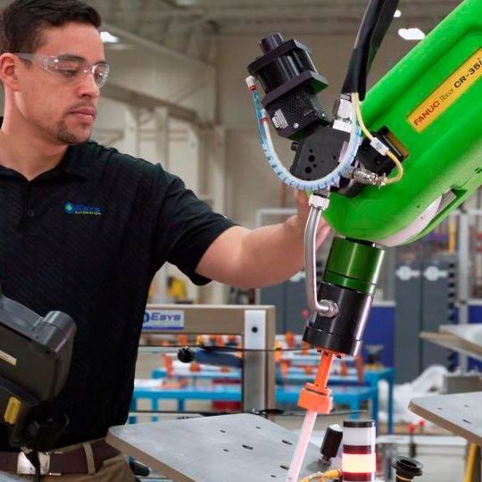 Fanuc’s collaborative robot CR-35iA claims to be the world's only cobot with a payload of 35 kg. Fanuc’s collaborative robot CR-35iA claims to be the world's only cobot with a payload of 35 kg.
