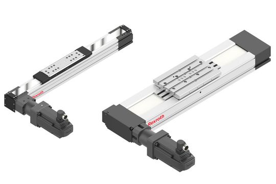 Durch die Kombination von Zahnriemenantrieb und Synchron-Servomotoren MS2N der neuesten Generation will Rexroth neue Spitzenwerte bei der Dynamik setzen. Durch die Kombination von Zahnriemenantrieb und Synchron-Servomotoren MS2N der neuesten Generation will Rexroth neue Spitzenwerte bei der Dynamik setzen.