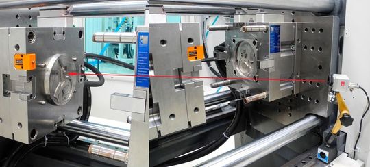 Positionierung der Infrarotkamera im Werkzeug-Einbauraum.