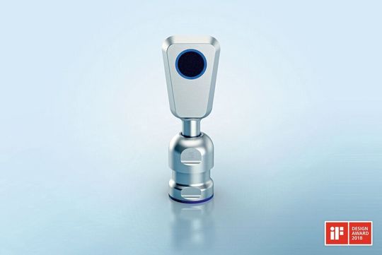 Der Edelstahlsensor PMS mit Skintop-Hygienic-Kabelverschraubung wurde für sein außergewöhnliches Design mit dem iF Design Award 2018 ausgezeichnet. Der Edelstahlsensor PMS mit Skintop-Hygienic-Kabelverschraubung wurde für sein außergewöhnliches Design mit dem iF Design Award 2018 ausgezeichnet.