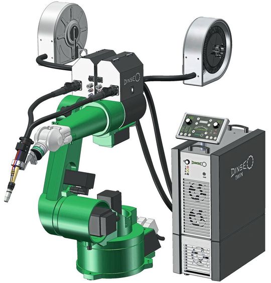 Produktiv und flexibel für den Stahlbau: das Doppeldraht-Schweisssystem Medd Twin von Dinse. Produktiv und flexibel für den Stahlbau: das Doppeldraht-Schweisssystem Medd Twin von Dinse.