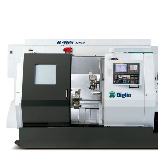 teamtec stellt auf der Intec 2019 das CNC-Drehzentrum Biglia B465T2Y2 vor. Auf dem Messestand wird es mit einem Stangenladesystem von Top Automazioni ausgestattet sein. teamtec stellt auf der Intec 2019 das CNC-Drehzentrum Biglia B465T2Y2 vor. Auf dem Messestand wird es mit einem Stangenladesystem von Top Automazioni ausgestattet sein.
