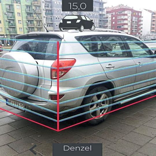 Die App erfasst das Auto im Bild und isoliert die Bilddaten vom Hintergrund.