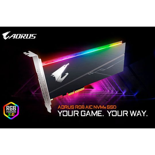 Gigabyte kündigt mit den Aorus RGB-SSDs farbenfrohe Speichermedien für Gamer an. Gigabyte kündigt mit den Aorus RGB-SSDs farbenfrohe Speichermedien für Gamer an.