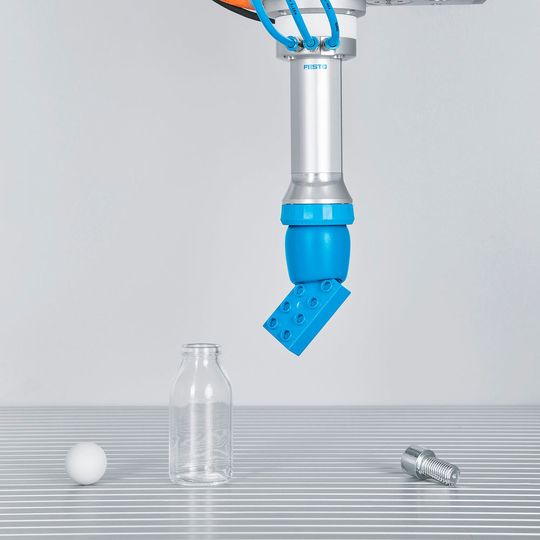 Der Adaptive Formgreifer DHEF: Wie eine Chamäleonzunge greift er unförmige, runde und empfindliche Objekte sicher. Der Adaptive Formgreifer DHEF: Wie eine Chamäleonzunge greift er unförmige, runde und empfindliche Objekte sicher.