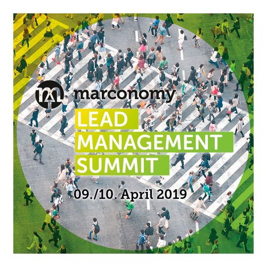 Das dürfen Sie nicht verpassen: Am 9. und 10. April 2019 findet der marconomy Lead Management Summit in Würzburg statt. Das dürfen Sie nicht verpassen: Am 9. und 10. April 2019 findet der marconomy Lead Management Summit in Würzburg statt.