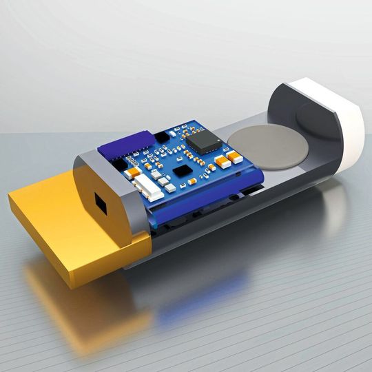 Ein Beispiel eines Plastosens-Sensors für Digitale Freiform Multisensorik. Ein Beispiel eines Plastosens-Sensors für Digitale Freiform Multisensorik.