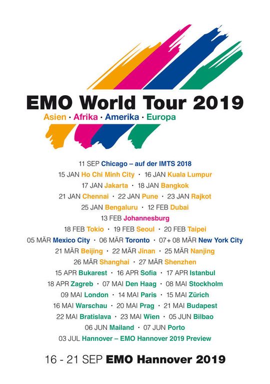 Die Termine der EMO World Tour 2019 auf einem Blick. Die Termine der EMO World Tour 2019 auf einem Blick.