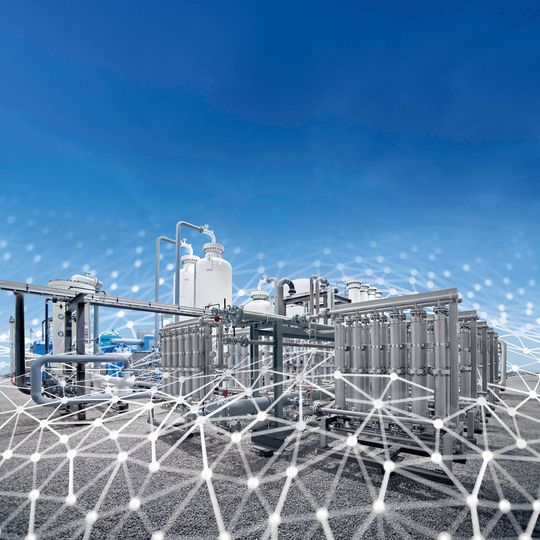 Das Bild zeigt eine Linde Membrananlage. Das Bild zeigt eine Linde Membrananlage.