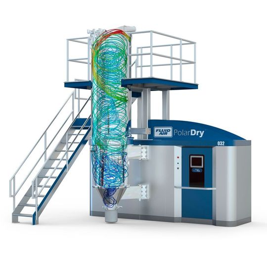 Der elektrostatisch wirkende Sprühtrockner Polar Dry besticht durch seine Skalierbarkeit. Der elektrostatisch wirkende Sprühtrockner Polar Dry besticht durch seine Skalierbarkeit.