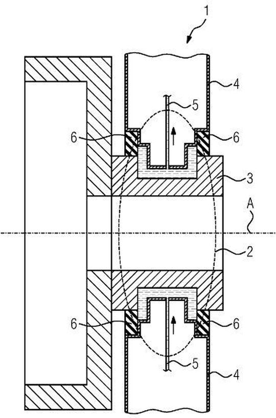 Dreheinheit einer medizinischen Bildgebungseinrichtung mit einem hydrostatischen Gleitlager. Dreheinheit einer medizinischen Bildgebungseinrichtung mit einem hydrostatischen Gleitlager.