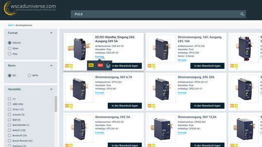 Die neue Version 2 der E-CAD-Datenbibliothek hat eine komplett überarbeitete Benutzeroberfläche und wird auf der Hannover Messe vorgestellt. Die neue Version 2 der E-CAD-Datenbibliothek hat eine komplett überarbeitete Benutzeroberfläche und wird auf der Hannover Messe vorgestellt.