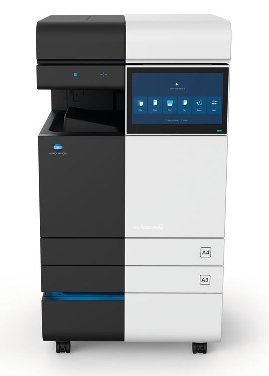 Der Workplace Hub nutzt den Platz für einen MFP im Unternehmen für weitere IT-Dienste.