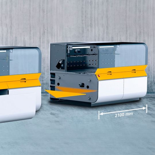 Wenn die Profilieranlage verlagert oder in einer Produktionsstätte neu aufgestellt wird, bewährt sich der modulare Aufbau. Wenn die Profilieranlage verlagert oder in einer Produktionsstätte neu aufgestellt wird, bewährt sich der modulare Aufbau.