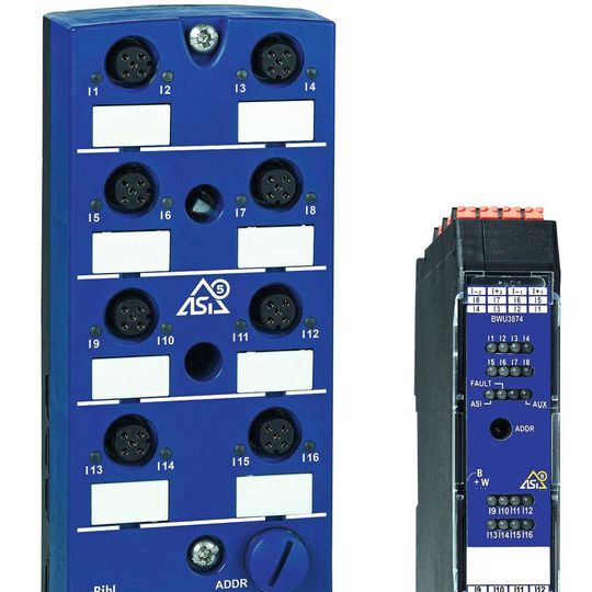 Die neuen ASi-5 Digitalmodule von Bihl+Wiedemann in IP67 (links) und IP20 (rechts). Die neuen ASi-5 Digitalmodule von Bihl+Wiedemann in IP67 (links) und IP20 (rechts).