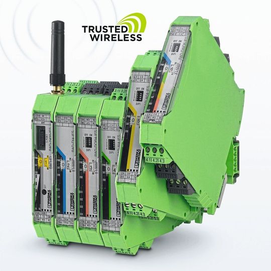 Je nach Applikationsanforderung lässt sich das Funkmodul einfach um entsprechende I/O-Komponenten ergänzen.