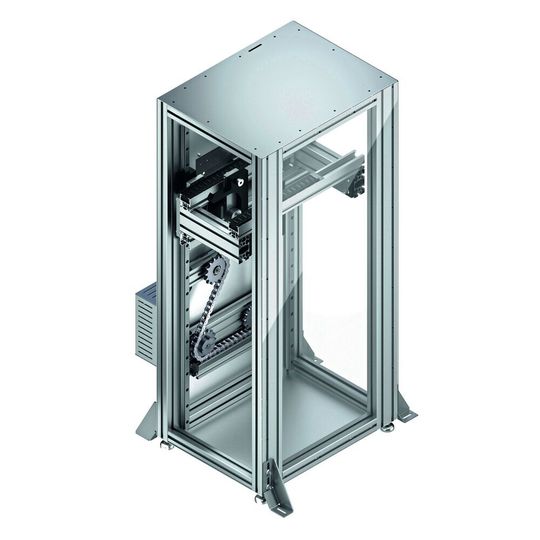 Zur Standardausstattung des „EcoLift EL 2“ gehört die integrierte Schutzumhausung, wahlweise blickdicht aus Blech beziehungsweise aus transparentem Kunststoff. Zur Standardausstattung des „EcoLift EL 2“ gehört die integrierte Schutzumhausung, wahlweise blickdicht aus Blech beziehungsweise aus transparentem Kunststoff.