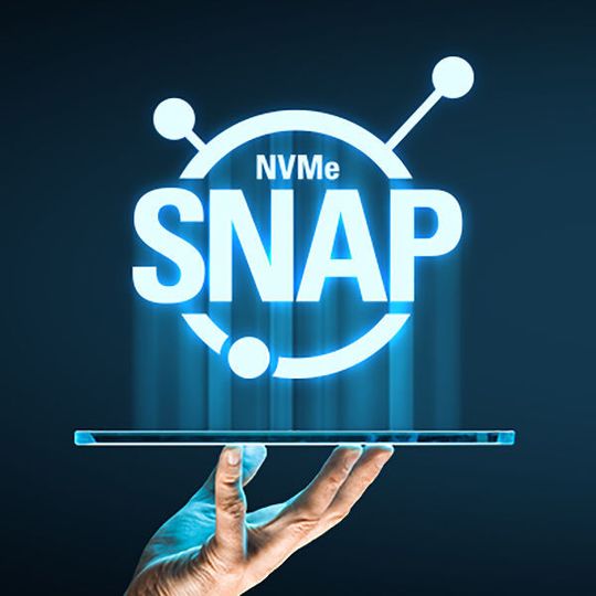 Mit der NVMe-SNAP-Technik lassen sich im Netzwerk eingesetzte NVMe-Speicher virtualisieren. Mit der NVMe-SNAP-Technik lassen sich im Netzwerk eingesetzte NVMe-Speicher virtualisieren.