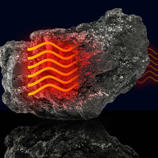 Researchers find evidence that heat moves through graphite similar to the way sound moves through air. Researchers find evidence that heat moves through graphite similar to the way sound moves through air.