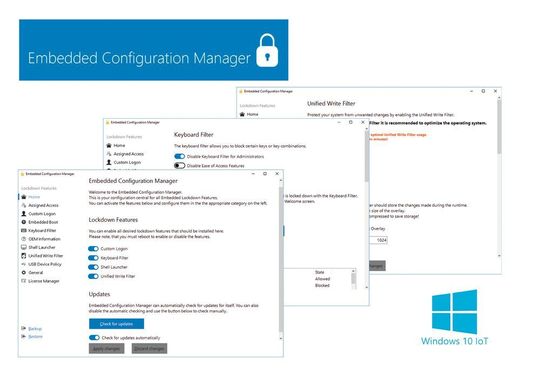 Der Embedded Configuration Manager (ECM) von Spectra erlaubt die Konfiguration von mehr als 30 Embedded Funktionen über eine menügeführte Oberfläche. Der Embedded Configuration Manager (ECM) von Spectra erlaubt die Konfiguration von mehr als 30 Embedded Funktionen über eine menügeführte Oberfläche.