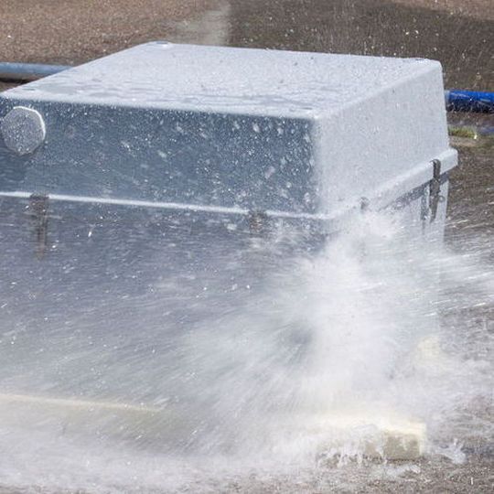 Ingress protection for Intertec's new Type 4X enclosures was tested using powerful water jets - at approximately 20 times the flow rate required by IP65. Ingress protection for Intertec's new Type 4X enclosures was tested using powerful water jets - at approximately 20 times the flow rate required by IP65.