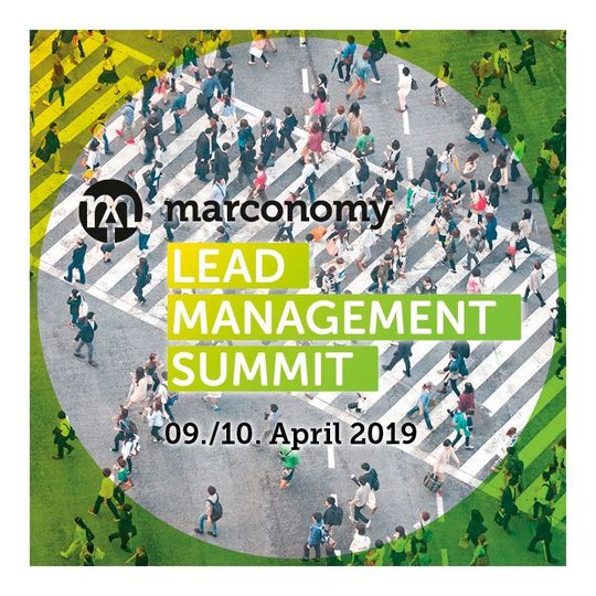Das dürfen Sie nicht verpassen: Am 9. und 10. April 2019 findet der marconomy Lead Management Summit in Würzburg statt. Das dürfen Sie nicht verpassen: Am 9. und 10. April 2019 findet der marconomy Lead Management Summit in Würzburg statt.