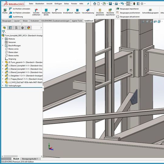 Stahlkonstruktionen im Maschinen- und Anlagenbau: Solid Steel parametric von DPS Software macht die Konstruktion wesentlich einfacher. Stahlkonstruktionen im Maschinen- und Anlagenbau: Solid Steel parametric von DPS Software macht die Konstruktion wesentlich einfacher.
