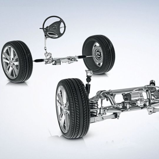 Die Kombination aus elektrischer Servolenkung an der Vorderachse und aktiver Hinterachskinematik erhöht die Fahrsicherheit des Pkw. Die Kombination aus elektrischer Servolenkung an der Vorderachse und aktiver Hinterachskinematik erhöht die Fahrsicherheit des Pkw.