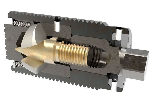 Die Kraftspannschraube SC besitzt ein selbsthemmendes Keilspannsystem zur Kraftverstärkung.