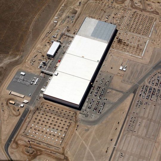 Teslas Gigafactory in Nevada. Teslas Gigafactory in Nevada.