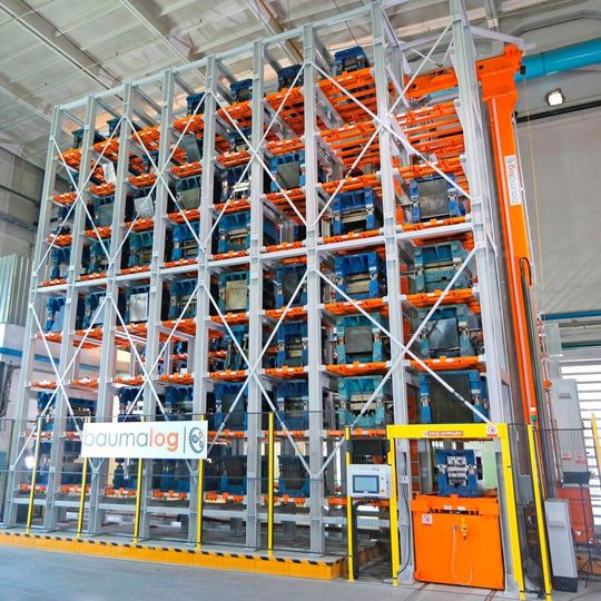Storage system using an automated storage and retrieval system. Storage system using an automated storage and retrieval system.