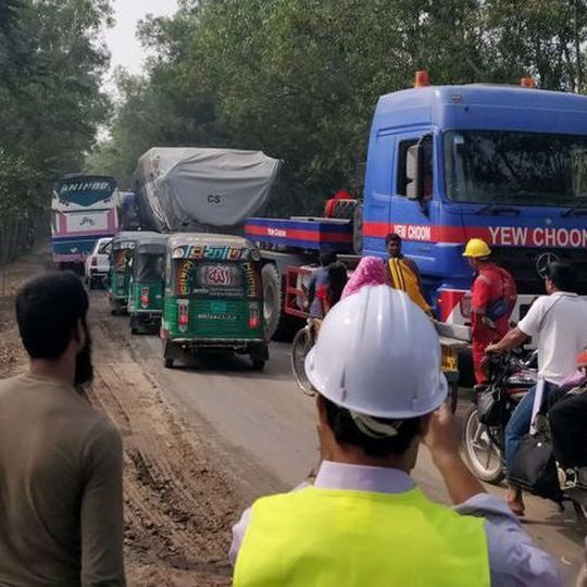 Engine delivery in Bangladesh. Engine delivery in Bangladesh.