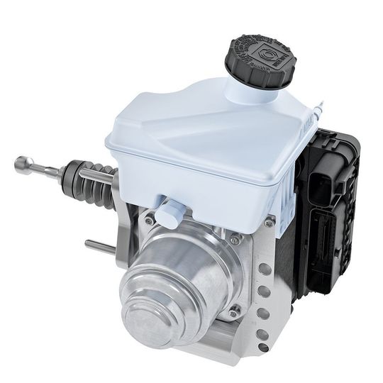 Bei der MK C1 sind Bremsbetätigung, Bremskraftverstärker und Regelsystem in einem Modul integriert. Bei der MK C1 sind Bremsbetätigung, Bremskraftverstärker und Regelsystem in einem Modul integriert.