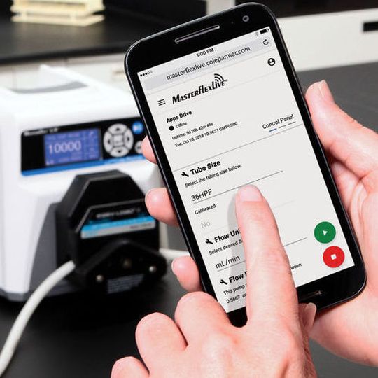 Masterflex Live is a secure, cloud-based platform for controlling and monitoring select Masterflex L/S and I/P peristaltic pumps via a PC, tablet or smartphone. Masterflex Live is a secure, cloud-based platform for controlling and monitoring select Masterflex L/S and I/P peristaltic pumps via a PC, tablet or smartphone.