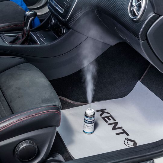 Professionelle Klimaanlagen Desinfektion mit Kent Air Co One Shot. Professionelle Klimaanlagen Desinfektion mit Kent Air Co One Shot.
