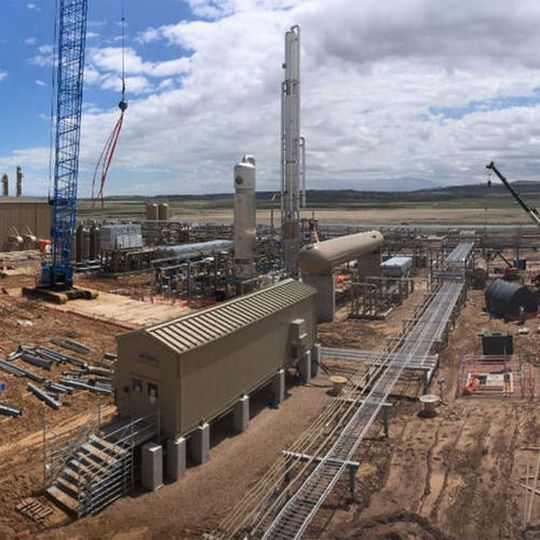 Construction of Steamboat I, Meritage Midstream’s natural gas cryogenic processing plant in Wyoming’s Powder River Basin (Converse County). Construction of Steamboat I, Meritage Midstream’s natural gas cryogenic processing plant in Wyoming’s Powder River Basin (Converse County).