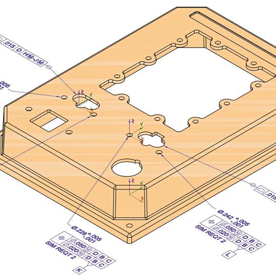 Vollständig informiert: 3D-CAD-Dokumente mit PMI (product manufacturing information) enthalten sämtliche zur Fertigung und Beschaffaung benötigten Daten. Vollständig informiert: 3D-CAD-Dokumente mit PMI (product manufacturing information) enthalten sämtliche zur Fertigung und Beschaffaung benötigten Daten.
