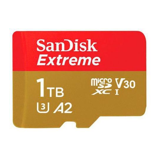 Die Sandisk Extreme ist nun auch in einer Rekord-Speicherkapazität von Terabyte erhältlich. Die speziell für 4K- und App-Anwendungen gedachte Speicherkarte bietet eine maximale Schreibgeschwindigkeit von 160 Megabyte pro Sekunde. Die Sandisk Extreme ist nun auch in einer Rekord-Speicherkapazität von Terabyte erhältlich. Die speziell für 4K- und App-Anwendungen gedachte Speicherkarte bietet eine maximale Schreibgeschwindigkeit von 160 Megabyte pro Sekunde.