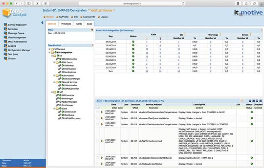 Schnittstellen-Monitoring über das webbasierte IMAP-Cockpit