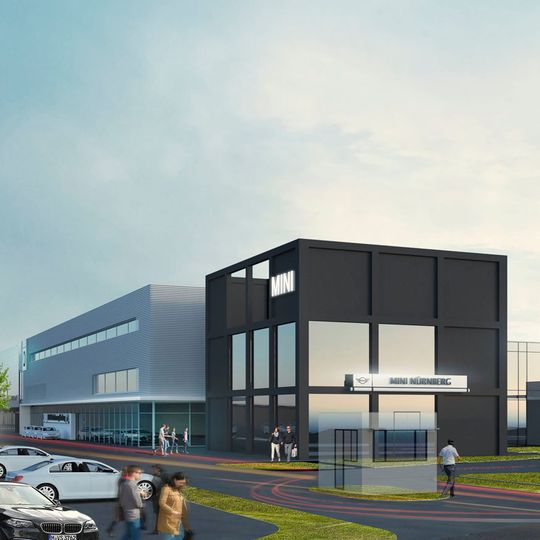 BMW baut in Nürnberg eine neue Niederlassung. BMW baut in Nürnberg eine neue Niederlassung.