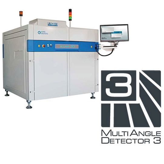 Das Inline-Röntgensystem X Line · 3D Serie 400 erhält eine neue Detektor-Option zur hochauflösenden 3D-Röntgeninspektion von Baugruppen. Das Inline-Röntgensystem X Line · 3D Serie 400 erhält eine neue Detektor-Option zur hochauflösenden 3D-Röntgeninspektion von Baugruppen.