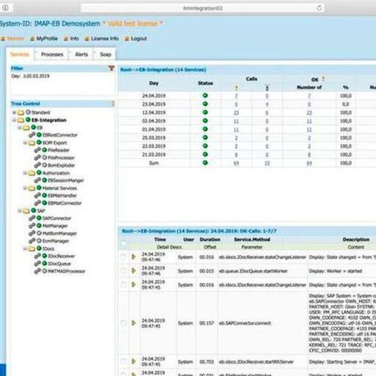 Interface monitoring via the web-based IMAP cockpit. Interface monitoring via the web-based IMAP cockpit.