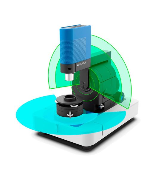 Messung dreidimensionaler Winkelbeziehungen, Keilorientierungen und Pyramidalwinkel (Prism-Master Flex 2D).