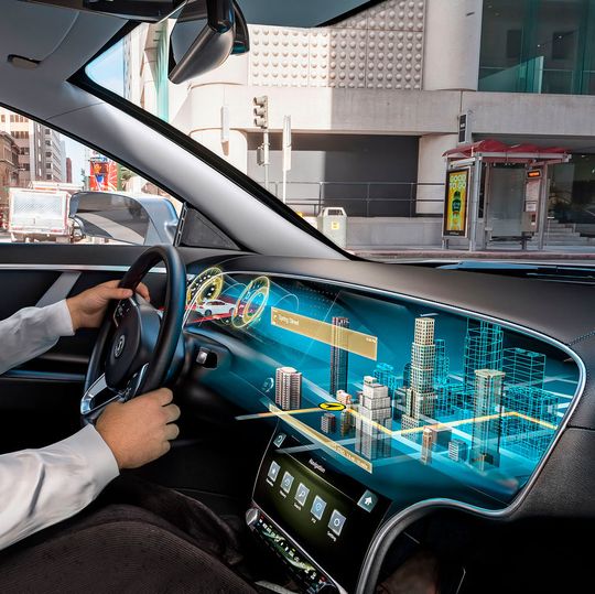 Künftig sollen Autocockpits die Insassen mit dreidimensionalen Grafiken informieren.