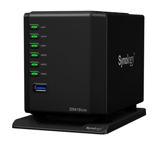 Kompaktes NAS: Diskstation DS419slim von Synology. Kompaktes NAS: Diskstation DS419slim von Synology.