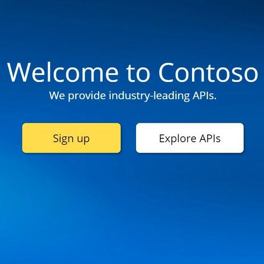 Das Azure API Developer Portal findet sich bei GitHub unter dem Namen Contoso. Das Azure API Developer Portal findet sich bei GitHub unter dem Namen Contoso.